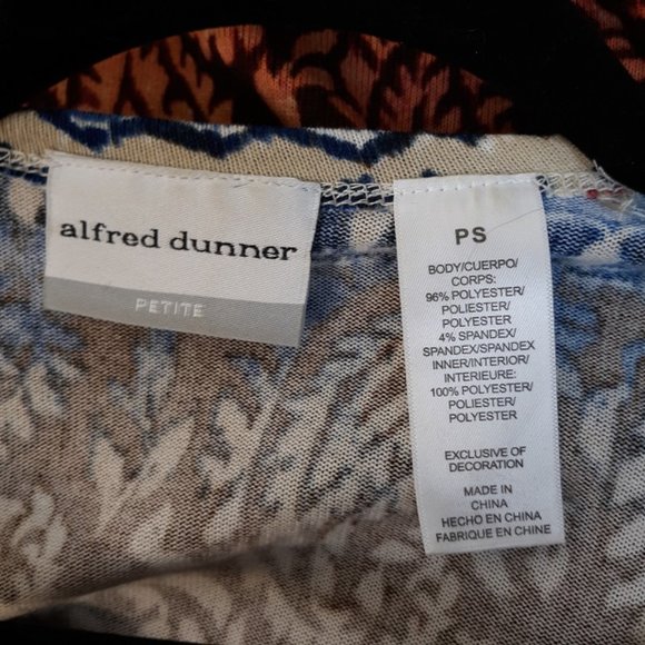 Alfred Dunner Blouse Women's SP EUC Detachable Necklace Layered Look Shirt Top - Picture 5 of 7
